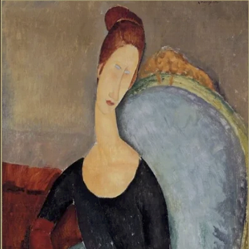 Painting with the Padre: Portrait of Jeanne Hébuterne Seated in an Armchair, Amedeo Modigliani - logo